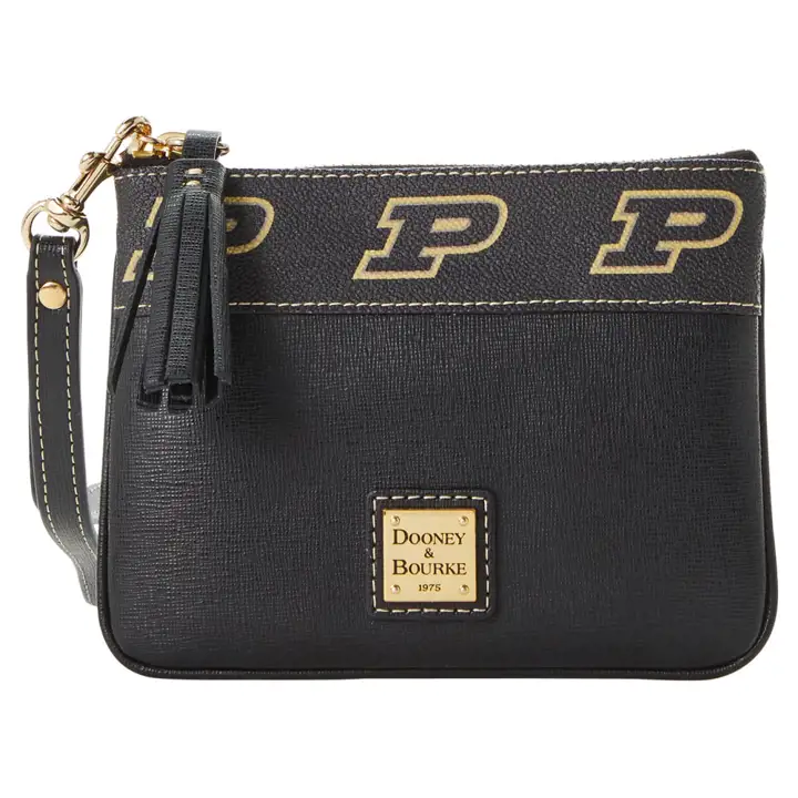 Purdue Boilermakers Saffiano Stadium Zip Wristlet BRN