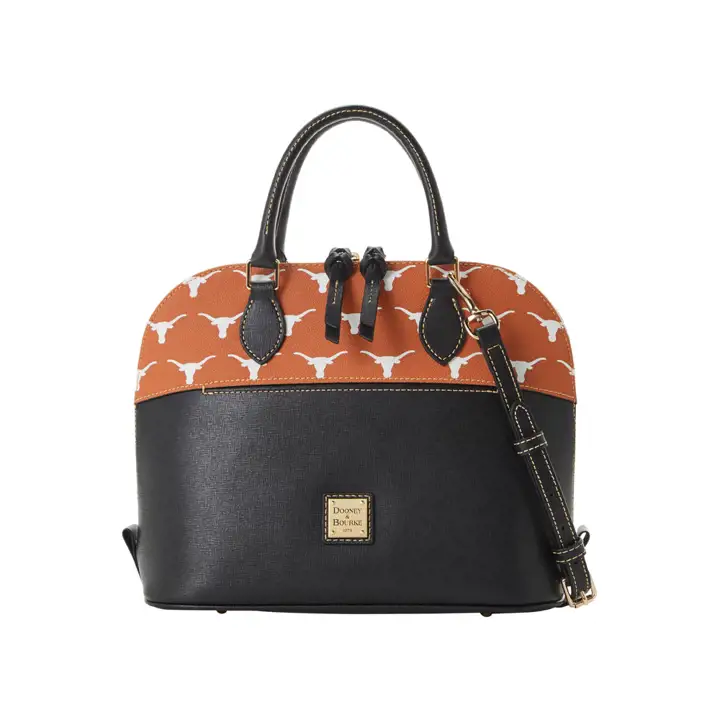 Texas Longhorns Sacoche Zippée Saffiano MARRON