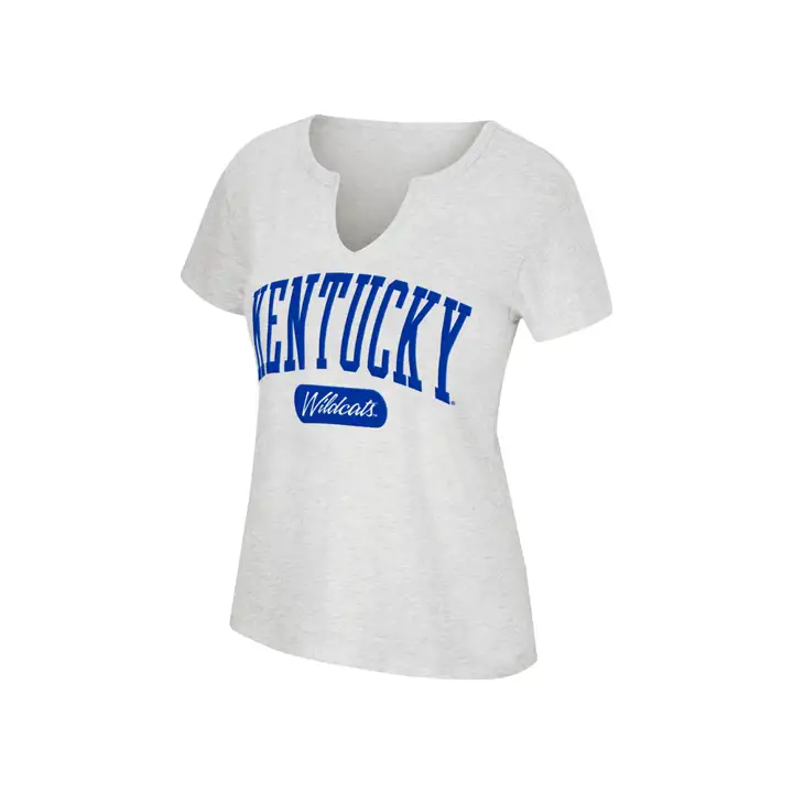 T-shirt à encolure dégagée pour femme Kentucky Wildcats NCAA 19 CRÈME