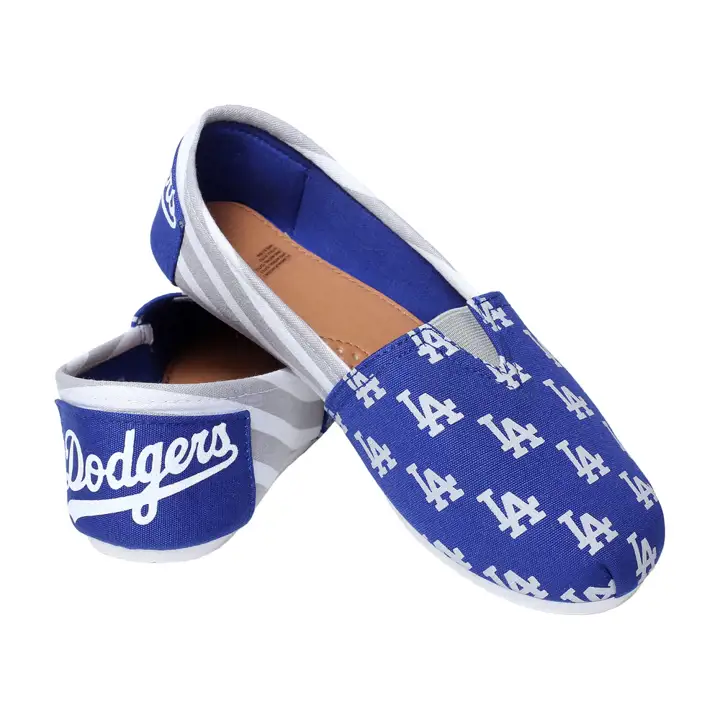 Chaussures en toile rayées Los Angeles Dodgers ast