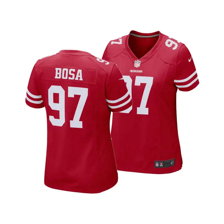 Maillot de match NFL 49ERS Femme Nick Bosa rouge