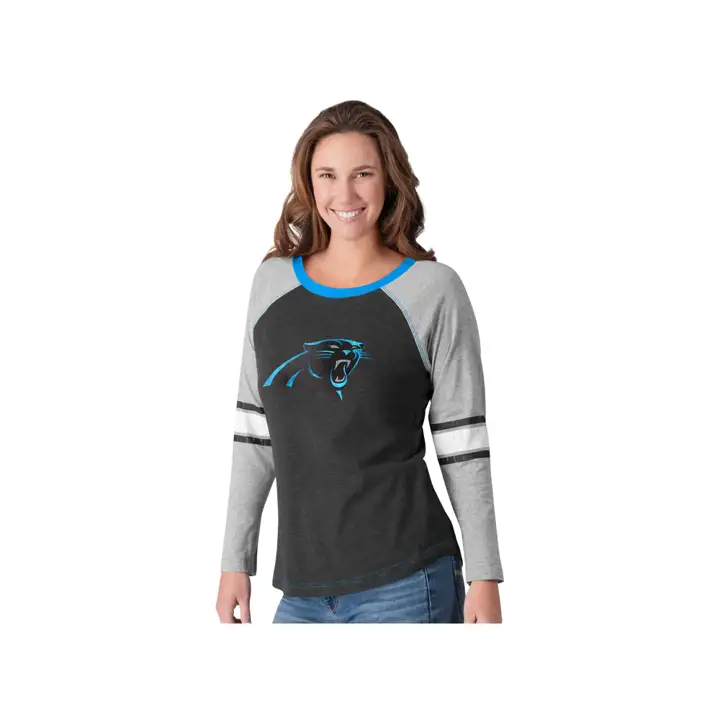 T-shirt à manches longues NFL Carolina Panthers pour femme Top Pick 19 n/g/b