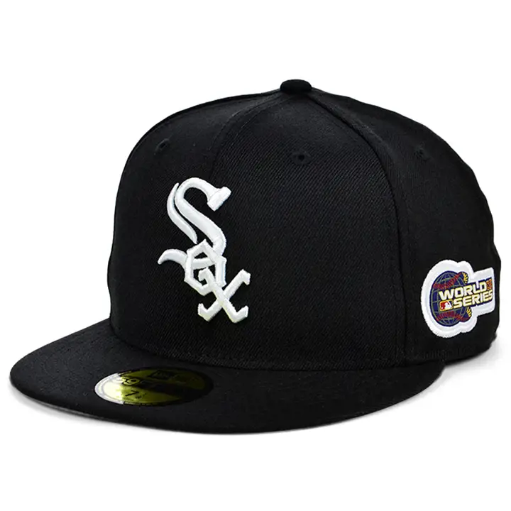 CASQUETTE 59FIFTY MLB Chicago White Sox Patch World Series Noire