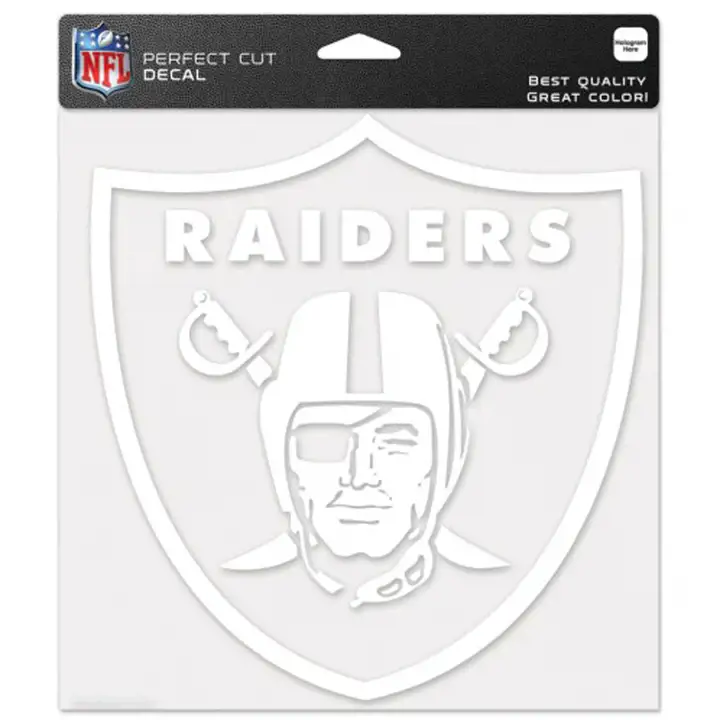 Décalcomanie découpée LV Raiders 8x8 Blanc