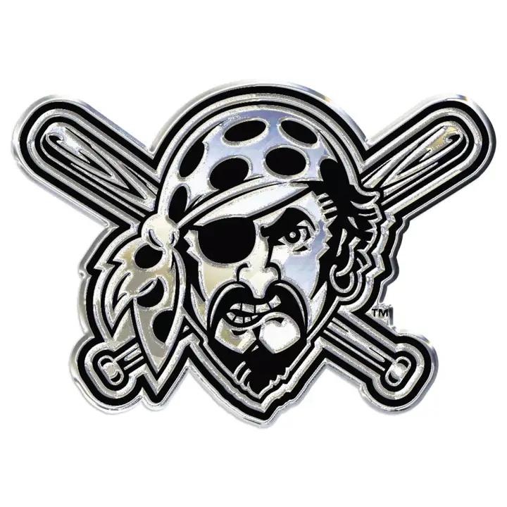 PIRATES Emblème métallique pour voiture argenté