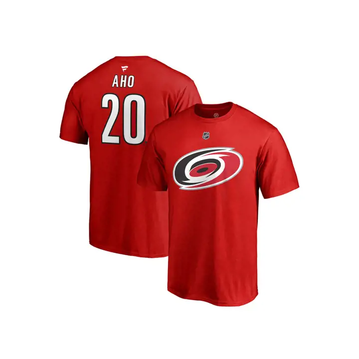 T-shirt authentique HURRICANES NHL Stack N&N Sebastian Aho rouge