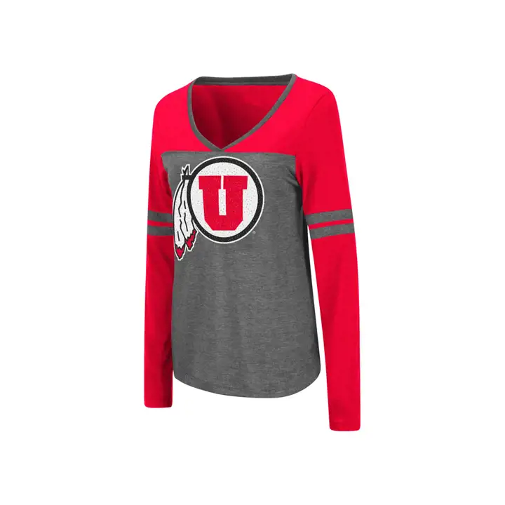 T-shirt à manches longues Utah Utes NCAA Wmns Surely 19 Charcoal/r
