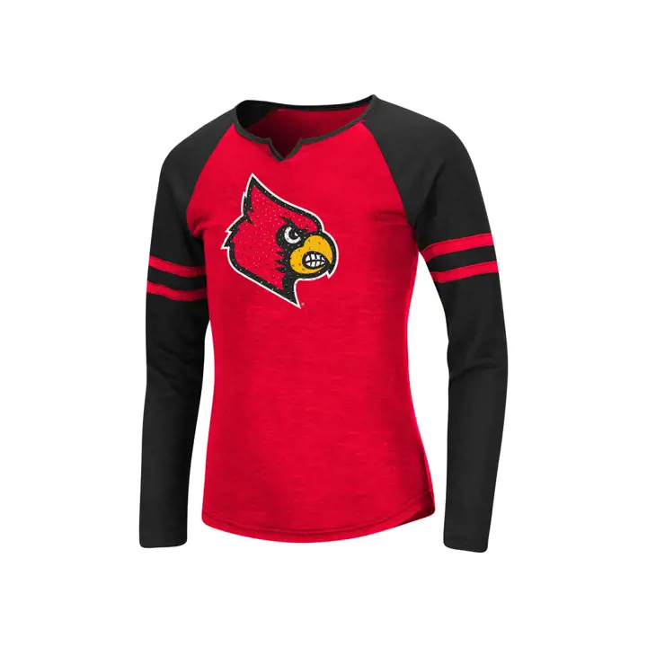 T-shirt manches longues NCAA Andy pour jeunes filles Louisville Cardinals 19 Rouge