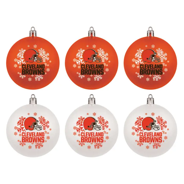 Lot de 6 boules incassables Cleveland Browns