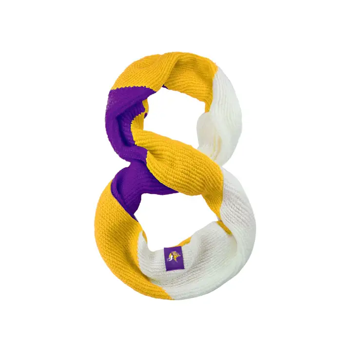 Écharpe infinie en tricot Colorblock Minnesota Vikings wht