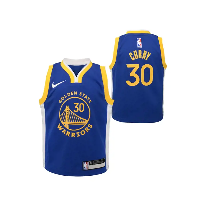 Maillot réplique iconique Stephen Curry des Warriors de la NBA pour tout-petit, bleu