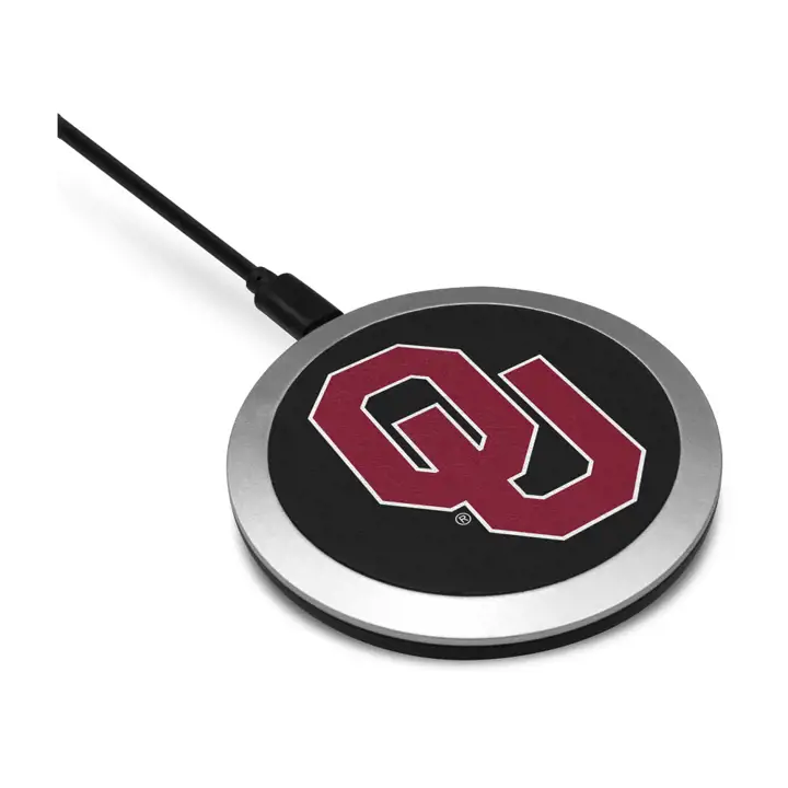 Tapis de recharge sans fil Oklahoma Sooners noir