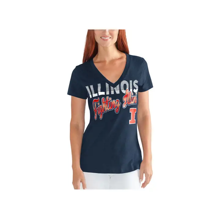 T-shirt femme en aluminium script NCAA Illinois Fighting Illini 19