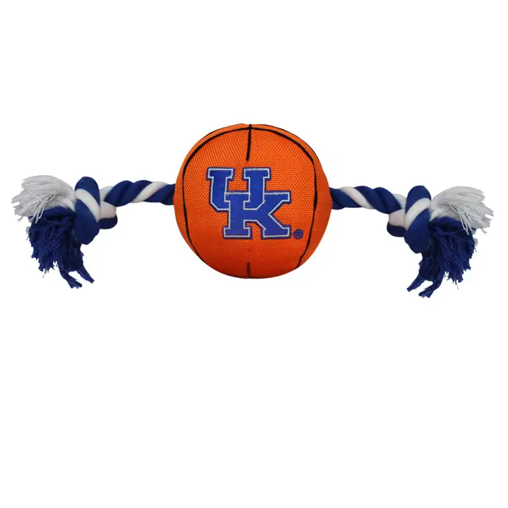 Jouet pour animal de compagnie en nylon de basket-ball Kentucky Wildcats avec corde