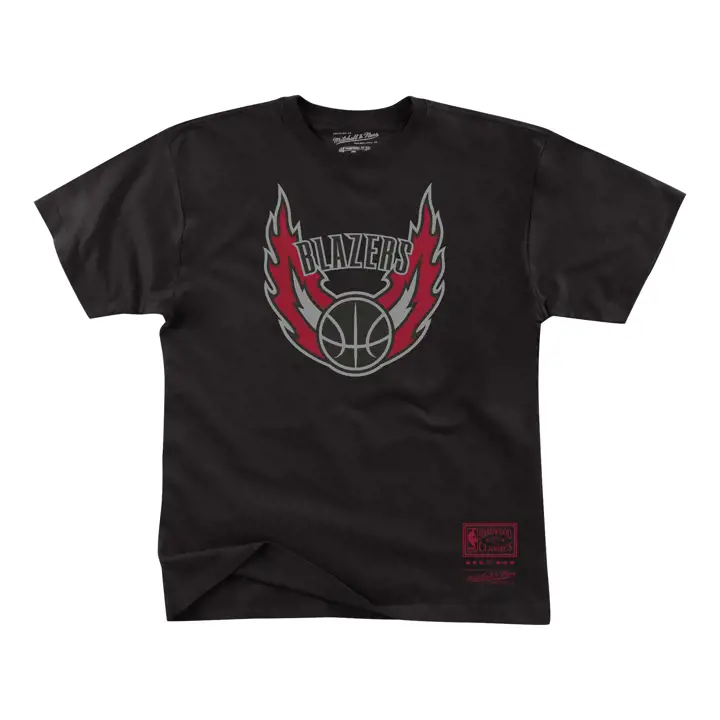 T-shirt Portland Trail Blazers NBA MN Retro Logo noir
