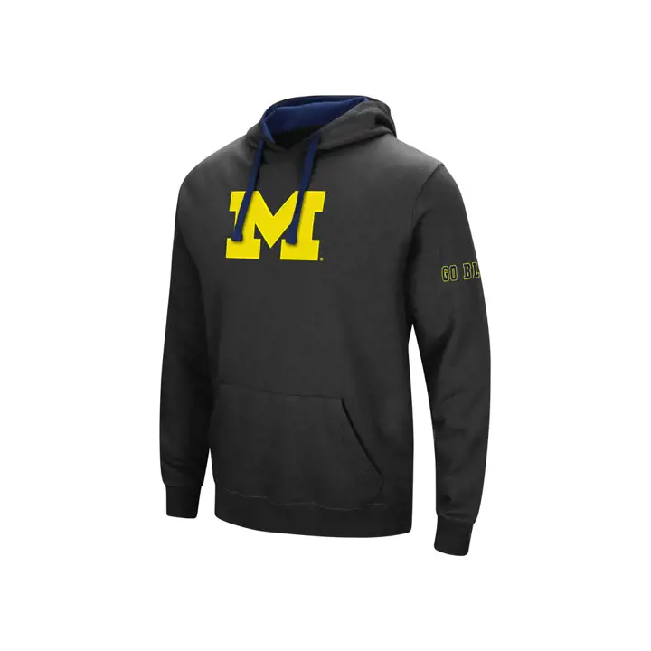 Michigan Wolverines 2F NCAA Big Logo Hoodie noir