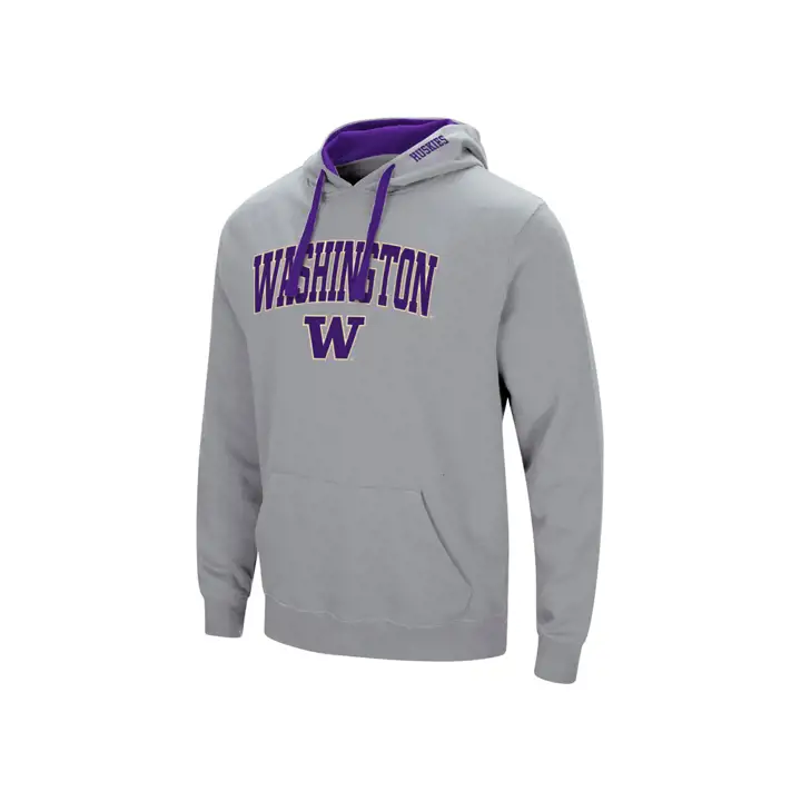 Washington Huskies 2F NCAA Sweat à capuche arc et logo gris
