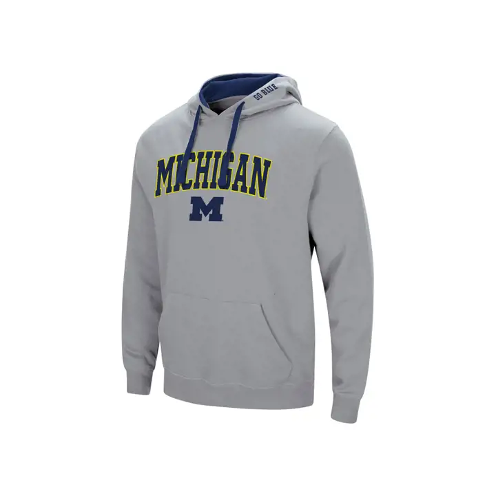Sweat à capuche Michigan Wolverines 2F NCAA avec arche et logo gry