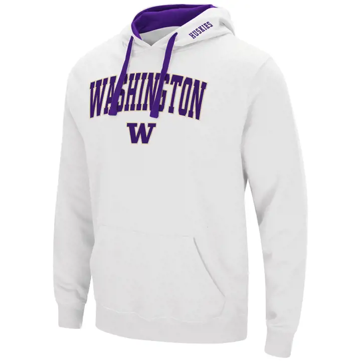 Washington Huskies 2F NCAA Sweat à capuche arc et logo blanc