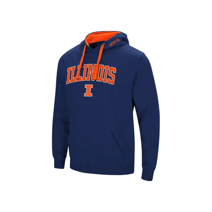 Sweat à capuche Illinois Fighting Illini 2F NCAA Arch & Logo Marine