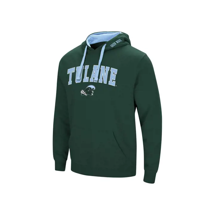 Haut à capuche Tulane Green Wave 2F NCAA Arch & Logo vert