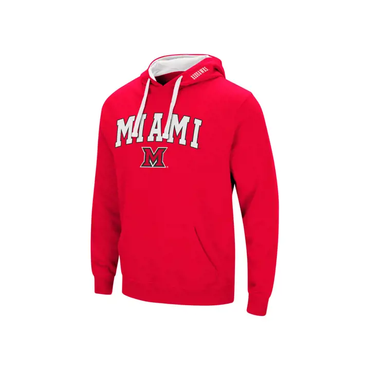 Sweat à capuche Miami (Ohio) Redhawks 2F NCAA Arch & Logo Rouge