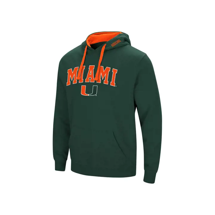 Sweat à capuche Miami Hurricanes 2F NCAA Arch & Logo vert