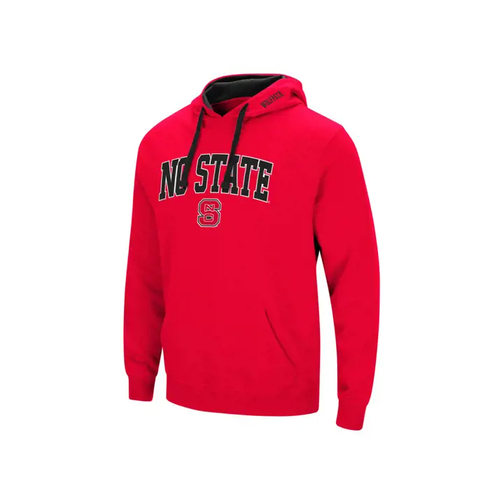 N.C. State Wolfpack 2F NCAA Sweat à Capuche Arch & Logo Rouge