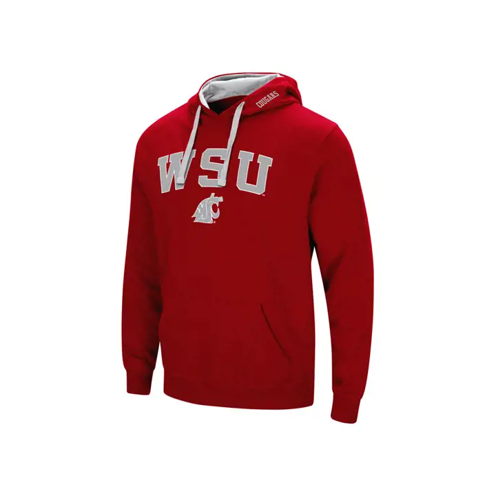 Washington State Cougars 2F NCAA Arch & Logo Hoodie rouge cramoisi