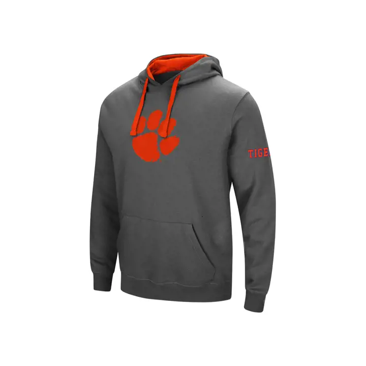 Clemson Tigers Sweat à capuche NCAA Big Logo gris anthracite