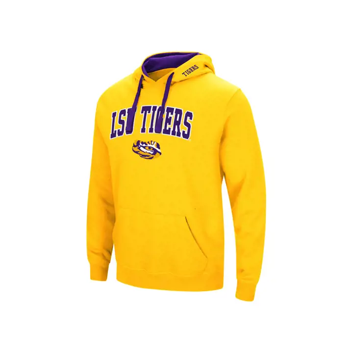 L.S.U. Polaire à Capuche NCAA Logo & Arche blanc