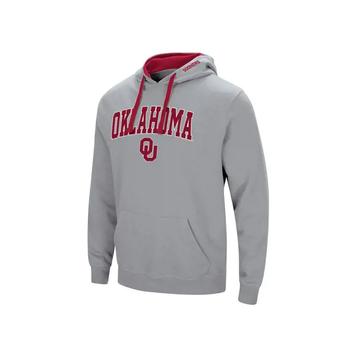 Sweat à capuche Oklahoma Sooners 2F NCAA Arch & Logo gris