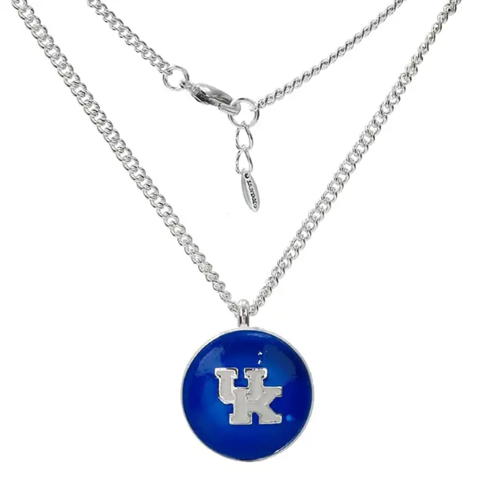Collier Logo Circulaire Kentucky Wildcats argent/bleu