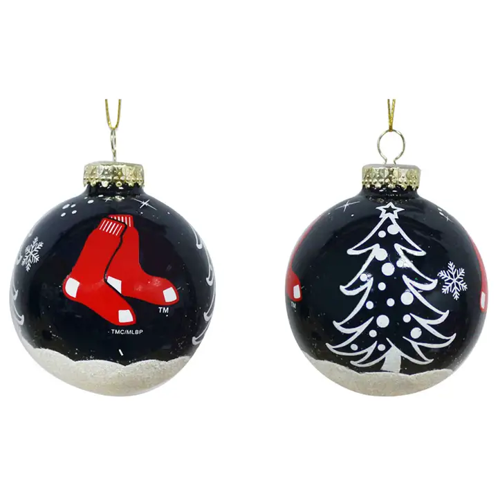 Boston Red Sox 3" Boule de Noël à paillettes