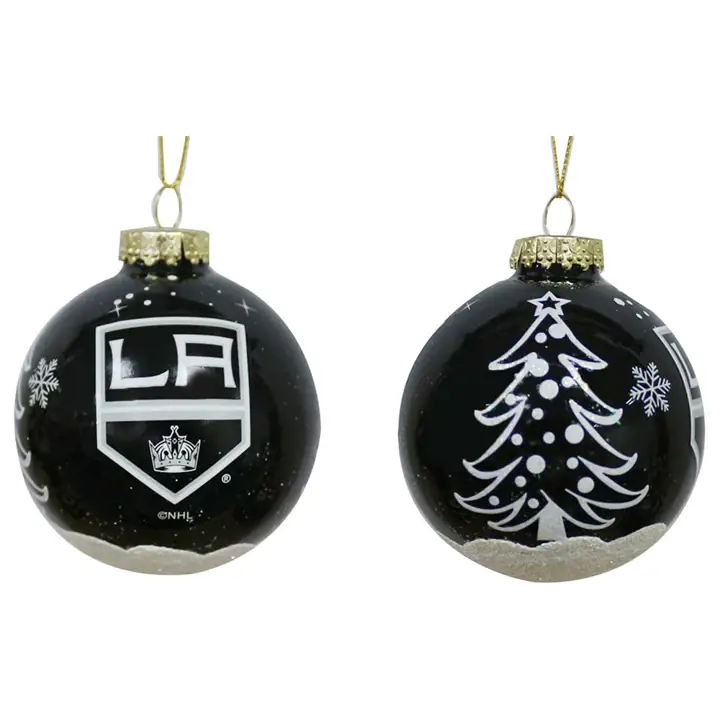 Los Angeles Kings Balle de Noël scintillante 3"