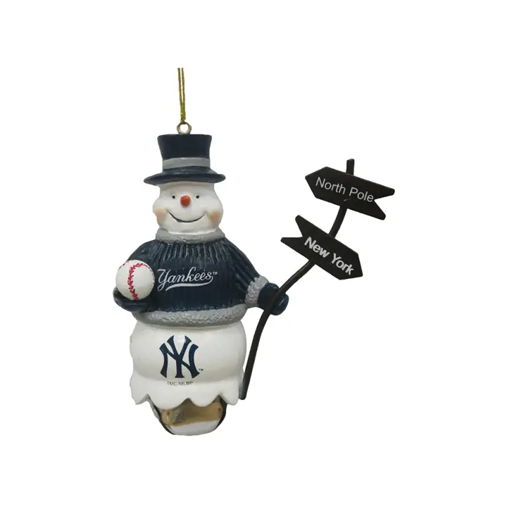 Décoration de Noël Bonhomme de neige avec clochette New York Yankees