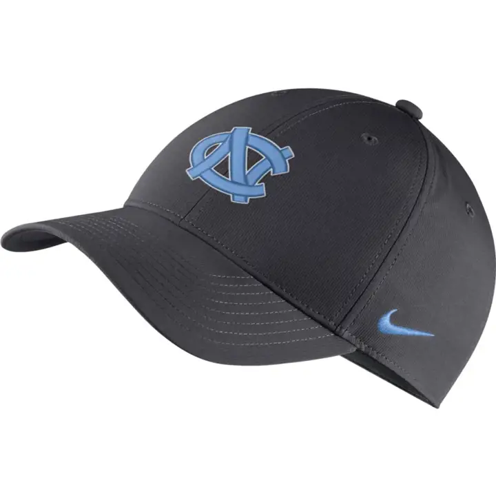 Casquette réglable L91 anthracite Nike NCAA Tar Heels de la Caroline du Nord