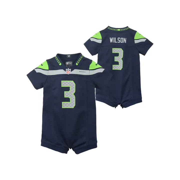 Combinaison bébé SEAHAWKS NFL Russell Wilson bleu marine