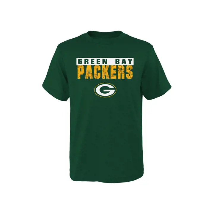 T-shirt jeune des Packers de Green Bay de la NFL avec code-barres 19 ast