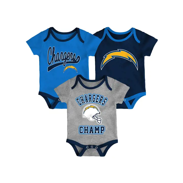 Ensemble bébé Los Angeles Chargers NFL Champ Creeper ast
