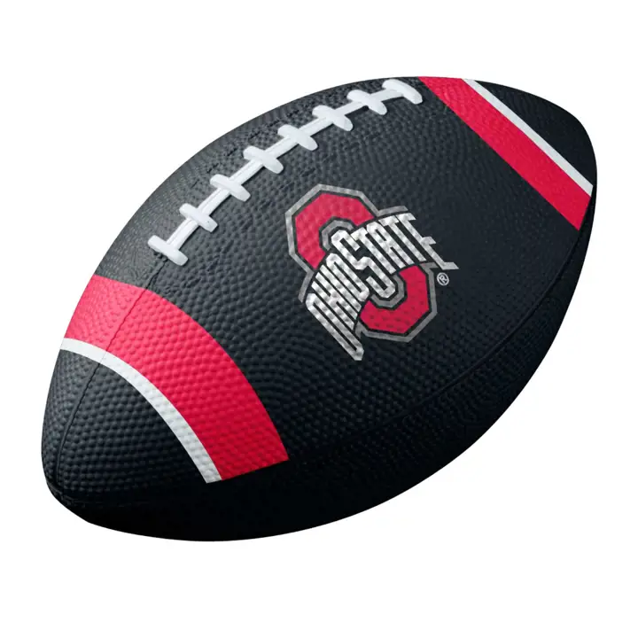 Mini ballon de football Ohio State en caoutchouc – Génération II noir