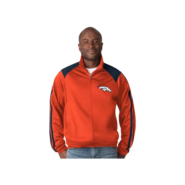 Veste commémorative de la franchise NFL des Denver Broncos 22 MARINE/OR