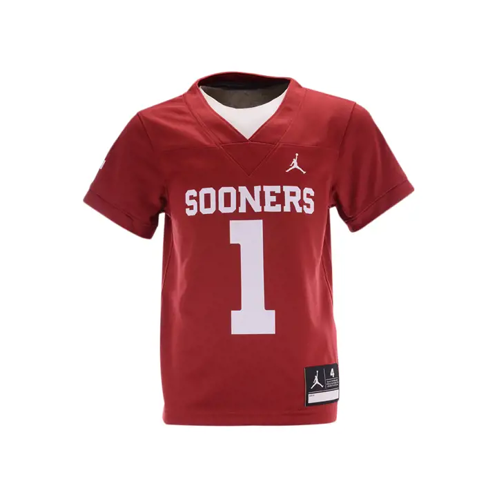 Maillot de match de football américain pour enfant Oklahoma Sooners NCAA réplique crim