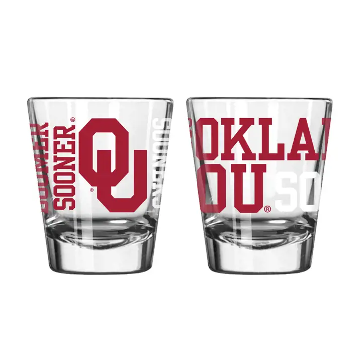 Verre à shot transparent Oklahoma Sooners