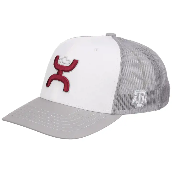 Texas A&M Aggies NCAA TAMU Hooey Collab Trucker blanc/gris