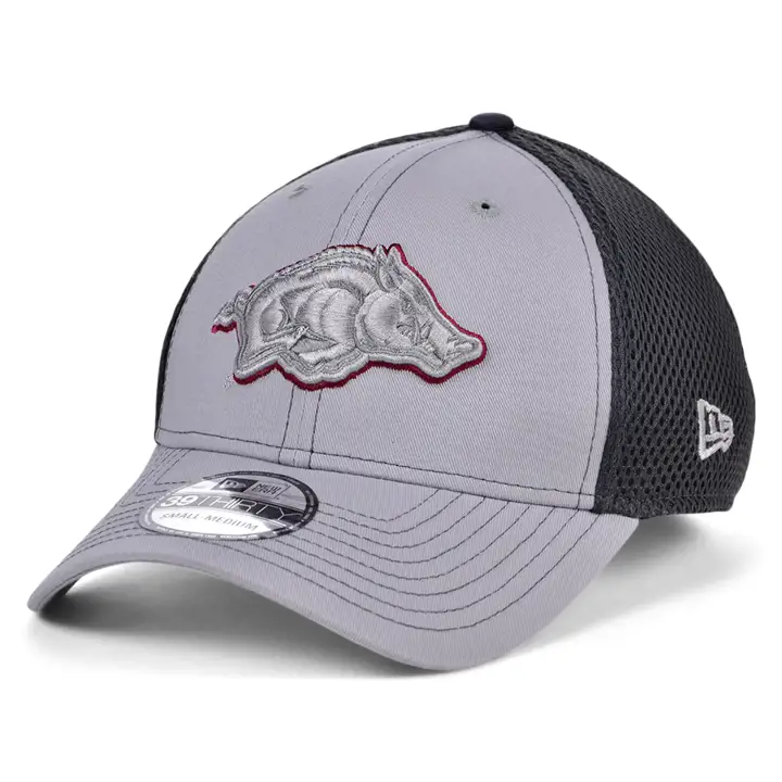 Casquette Neo grise des Razorbacks de l'Arkansas de la NCAA