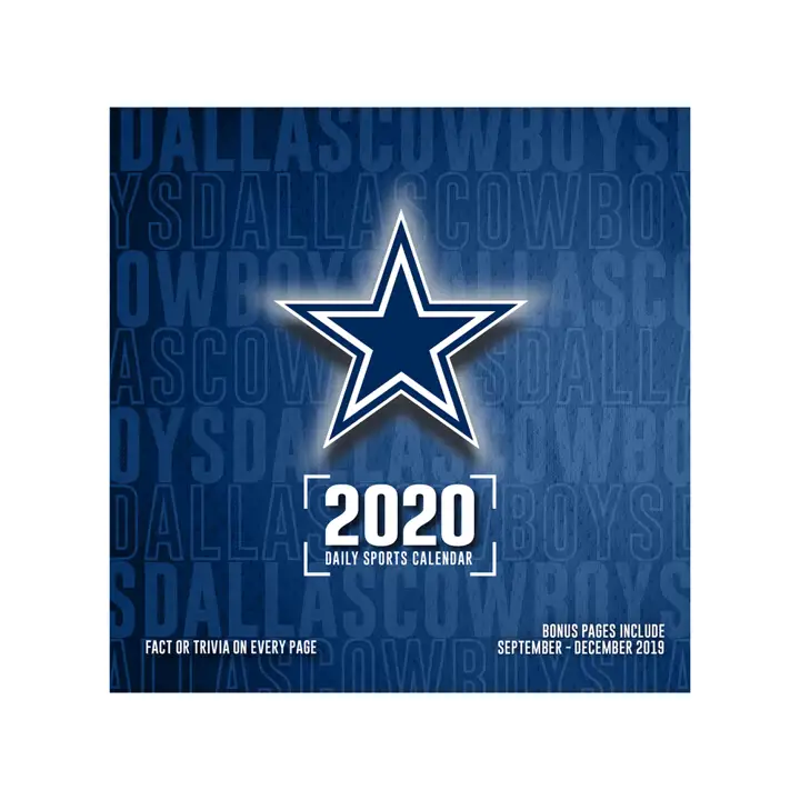 Calendrier de boîte Dallas Cowboys 2020 AST