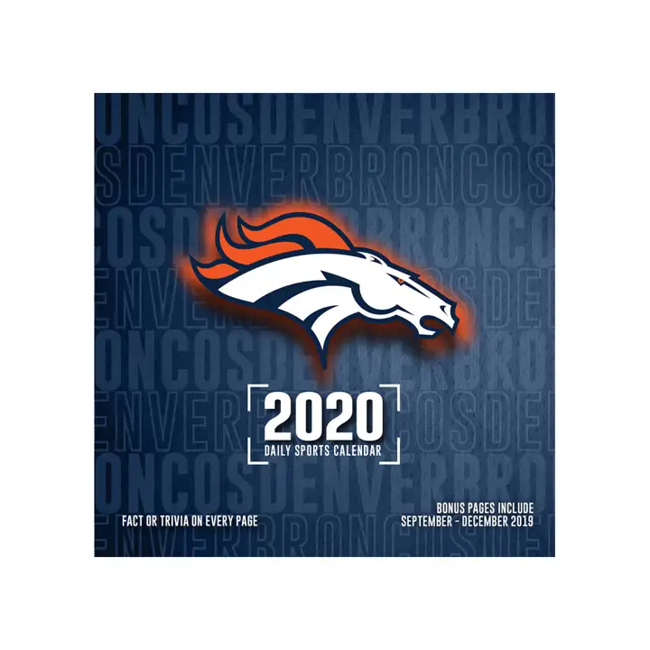Calendrier mural 2020 des Broncos de Denver AST