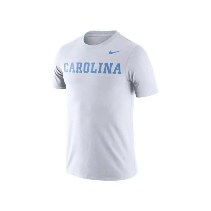 T-shirt Wordmark NCAA Tar Heels de la Caroline du Nord - blanc