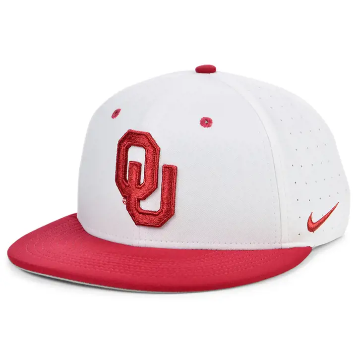 Casquette de baseball ajustée Aerobill True NCAA Oklahoma blanc/cramoisi